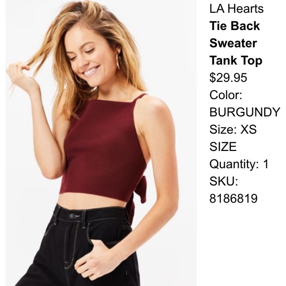 PacSun Tops - Pacsun Tie Back Crop Top PacSun Tops - Pacsun Tie Back Crop Top
